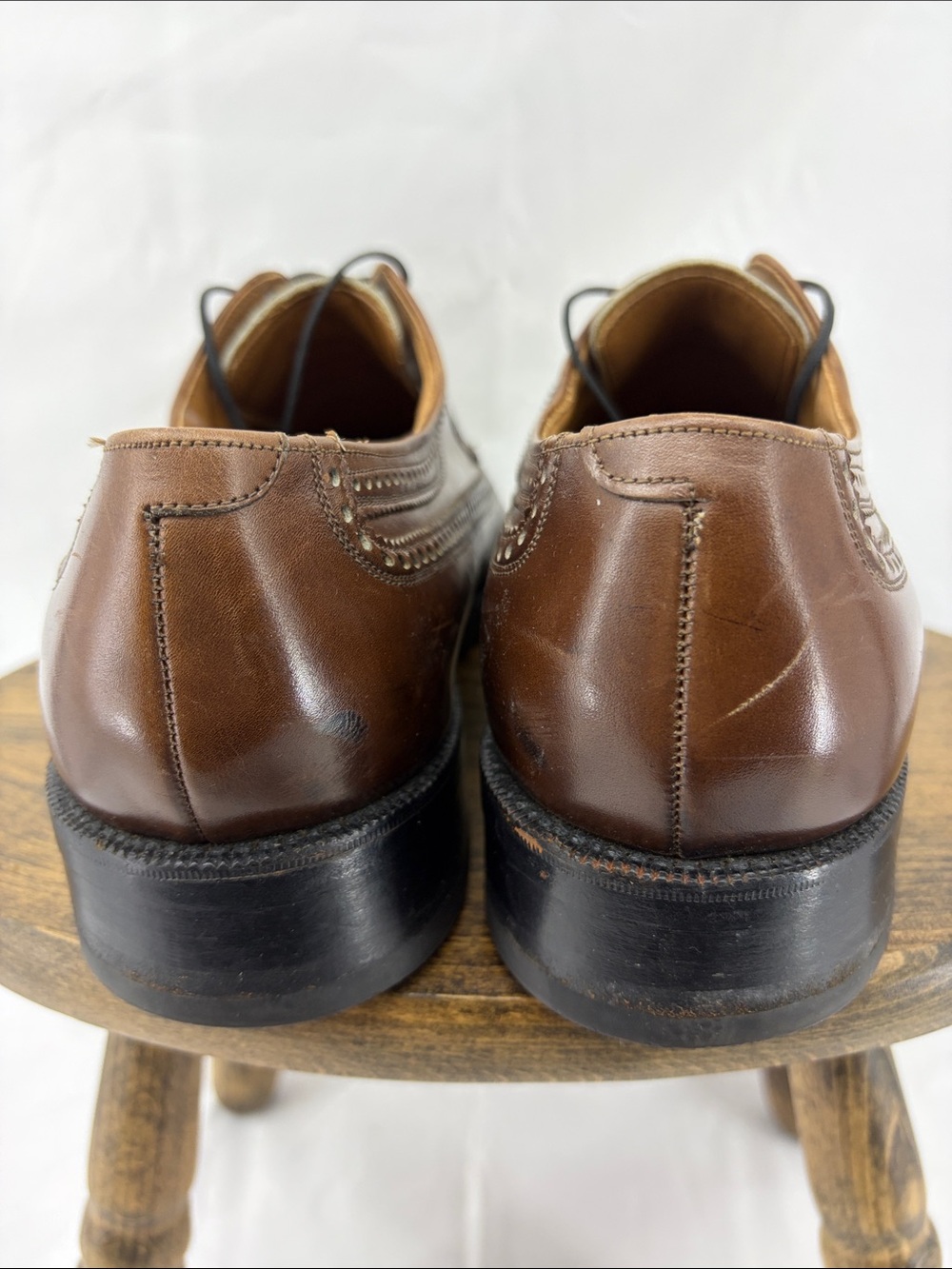 Vintage Florsheim Imperial Kenmoor Wingtip Brown Leather Oxford, Mens 9 - Picture 5 of 16
